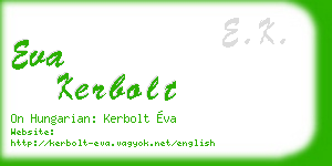 eva kerbolt business card