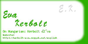 eva kerbolt business card